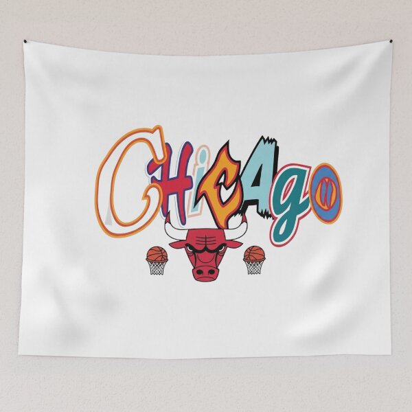 Artikelvorschau, Lebendige Chicago Basketball Bull Graffiti Typografie Grafik entworfen und verkauft von BlasiseDS.