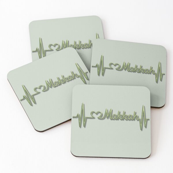 Item preview, Makkah Heartbeat Line (V.7) – Islamic City Love Typography Design designed and sold by D-Islamic.