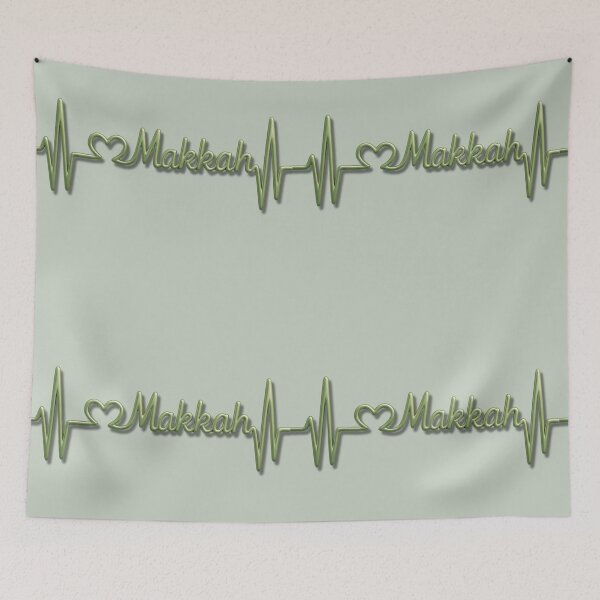 Item preview, Makkah Heartbeat Line (V.7) – Islamic City Love Typography Design designed and sold by D-Islamic.