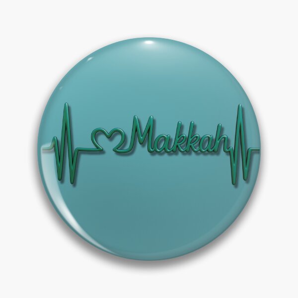 Item preview, Makkah Heartbeat Line (V.8) – Islamic City Love Typography Design designed and sold by D-Islamic.