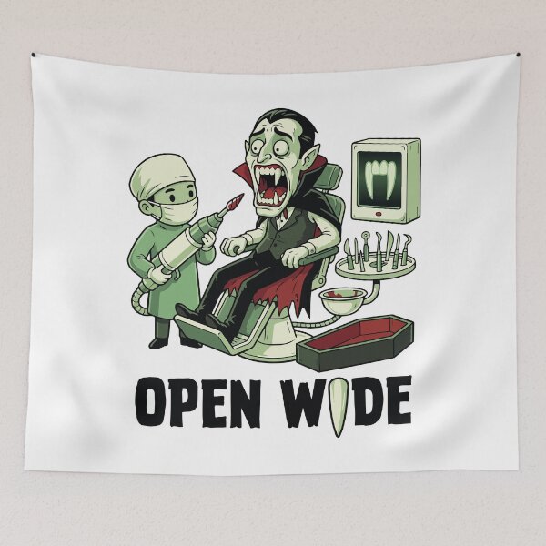 Item preview, HALLOWEEN Open Wide Funny Zombie Dentist designed and sold by Uglyandcute.