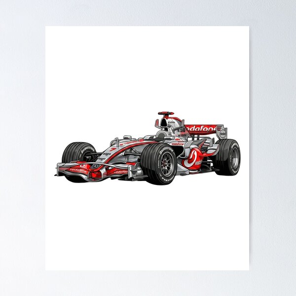 Item preview, 2007 McLaren MP4-22 Lewis Hamilton Fernando Alonso F1 Racing Car Illustration designed and sold by Motorline44.
