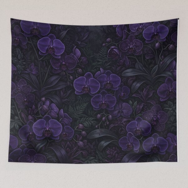 Item preview, Dark Purple Orchid Floral Seamless Pattern designed and sold by Owcomm.