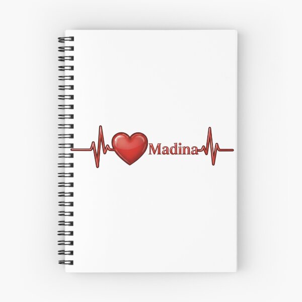 Item preview, Love Madina (V.1) – Islamic Spiritual Heart ECG Typography Design designed and sold by D-Islamic.