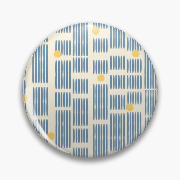 Item preview, Modern blue lines with yellow dots abstract pattern designed and sold by XiangSlowLife.