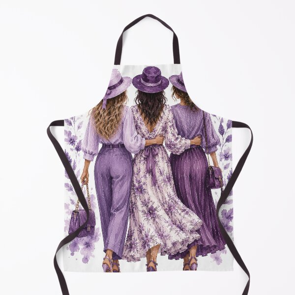 Item preview, Lavender Boho Best Friends Fashion Art designed and sold by Gold Turtle Lina.