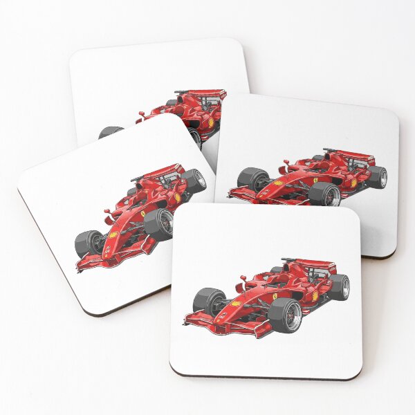 Item preview, 2008 Ferrari F2008 Felipe Massa Kimi Raikkonen F1 Racing Car Illustration designed and sold by Motorline44.