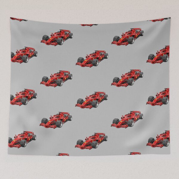 Item preview, 2008 Ferrari F2008 Felipe Massa Kimi Raikkonen F1 Racing Car Illustration designed and sold by Motorline44.