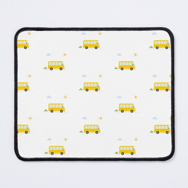 Item preview, Cute Yellow School Bus Sunny Day Illustration designed and sold by Inka Moon Design.