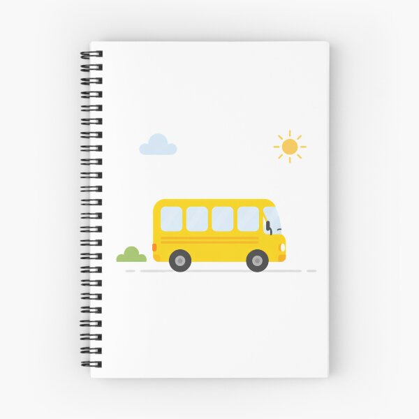Item preview, Cute Yellow School Bus Sunny Day Illustration designed and sold by Inka Moon Design.