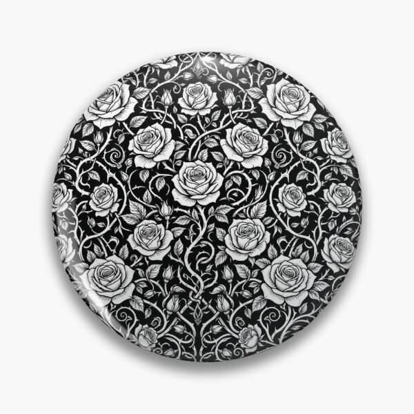 Item preview, Gothic Rose Garden Black And White Pattern designed and sold by Owcomm.