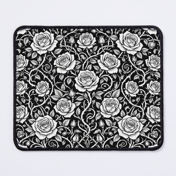 Item preview, Gothic Rose Garden Black And White Pattern designed and sold by Owcomm.