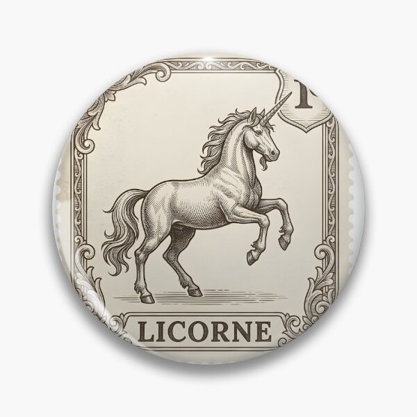 Item preview, Vintage Unicorn Postage Stamp - Antique Engraving Art designed and sold by JeanChiale.