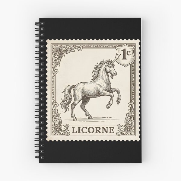 Item preview, Vintage Unicorn Postage Stamp - Antique Engraving Art designed and sold by JeanChiale.