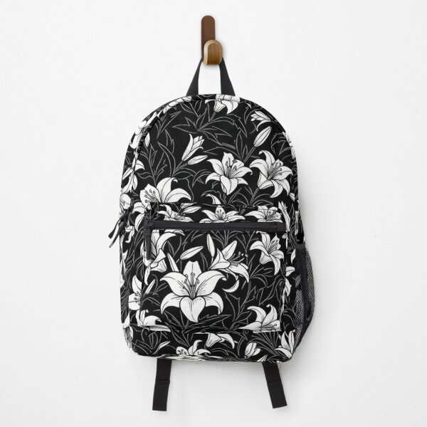 Item preview, Black and White Floral Lily Pattern designed and sold by Owcomm.