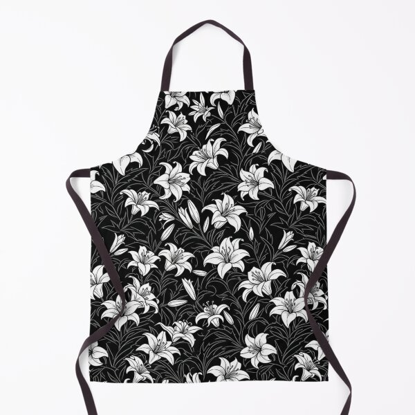 Item preview, Black and White Floral Lily Pattern designed and sold by Owcomm.