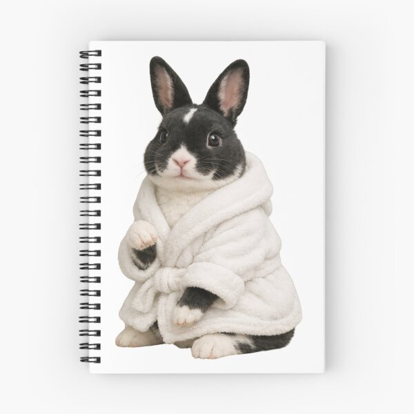 Item preview, Cozy Mini Rex Rabbit in a Bathrobe designed and sold by Sillytoe.