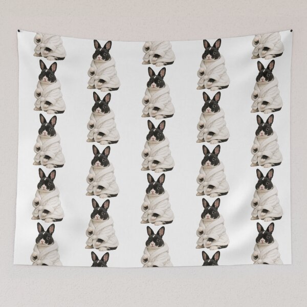 Item preview, Cozy Mini Rex Rabbit in a Bathrobe designed and sold by Sillytoe.