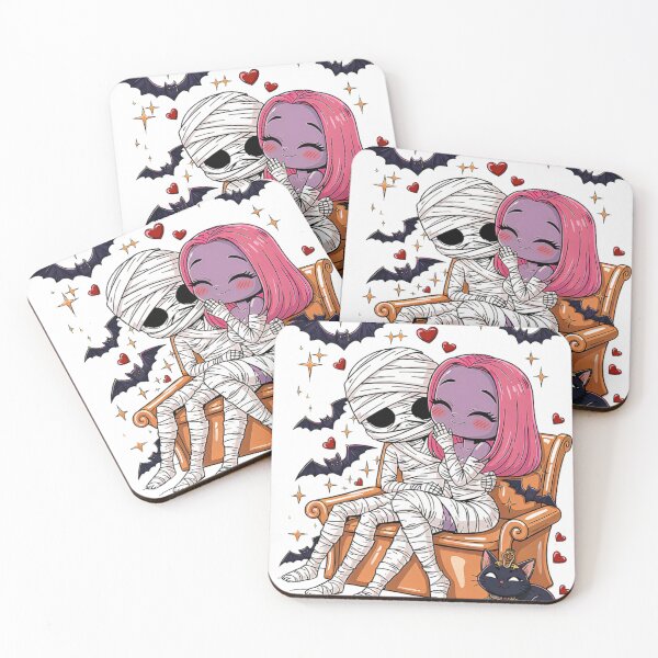 Item preview, Cute Halloween Mummy Couple designed and sold by alexlovlies.