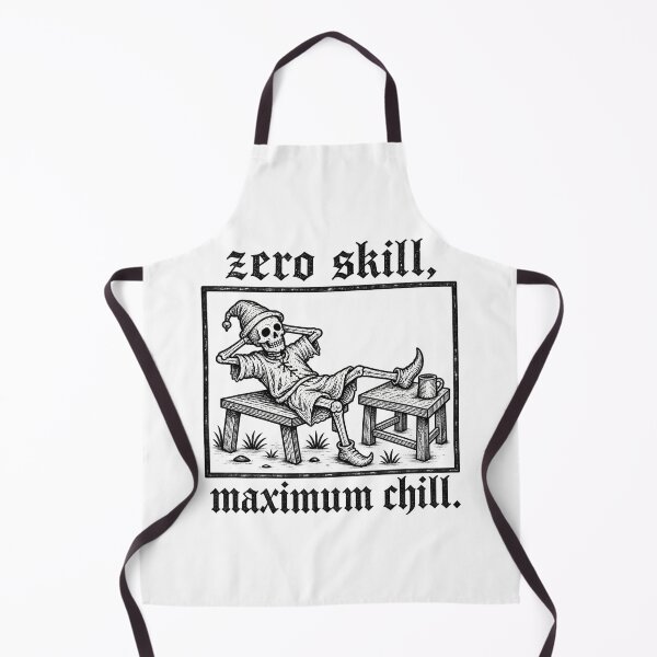 Artikelvorschau, Zero Skill Maximum Chill – Lazy Skeleton Vintage Gothic entworfen und verkauft von Mavriboy.