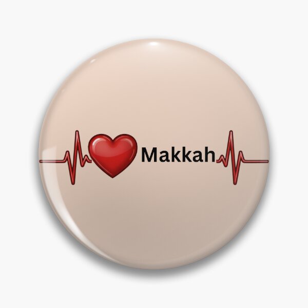 Item preview, Love Makkah (V.2) – Islamic Spiritual Heart ECG Typography Design designed and sold by D-Islamic.