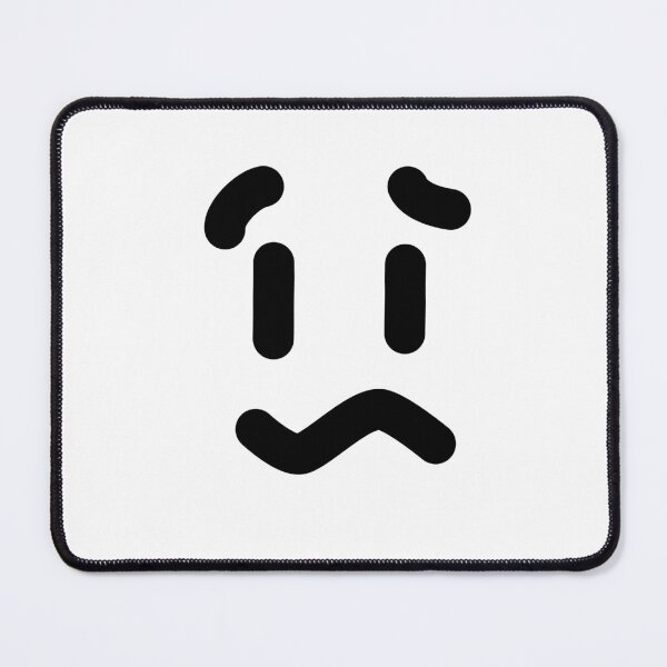 Item preview, Cute Worried Sad Face - Funny Squiggly Mouth and Anxious Eyebrows Expression designed and sold by darkskinbender.