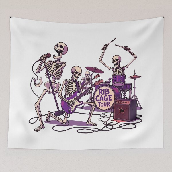 Item preview, HALLOWEEN Rib Cage Funny Skeleton Band designed and sold by Uglyandcute.