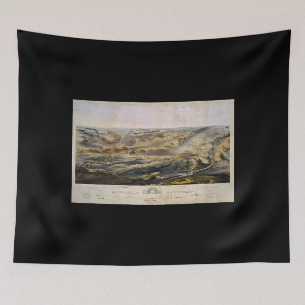 Item preview, Vintage Map Of The Gettysburg Battlefield (1863) designed and sold by CarlynSallee.
