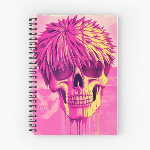 Item preview,  Punk Skull Spiky Hair - Pink Distressed Streetwear Graphic designed and sold by ERODED SELF.