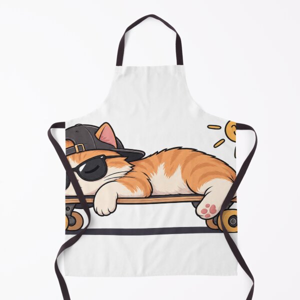 Item preview, Lazy Cat Skateboard – Minimalist Cute Cat Illustration designed and sold by LmonioressXxx.