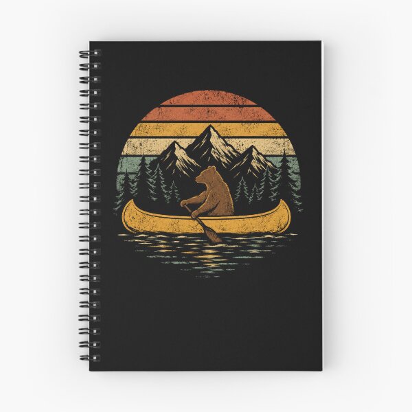 Item preview, Vintage Bear Canoe Mountain Wilderness Retro Adventure designed and sold by Moizento.