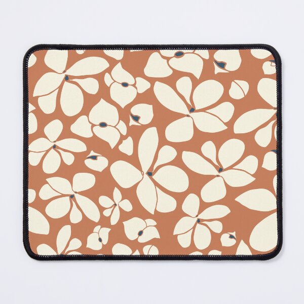 Item preview, Terracotta and Cream Retro Modern Floral Pattern | Cottagecore Shabby Chic | Scandinavian Marimekko | Mid-Centruy designed and sold by sheseddit.
