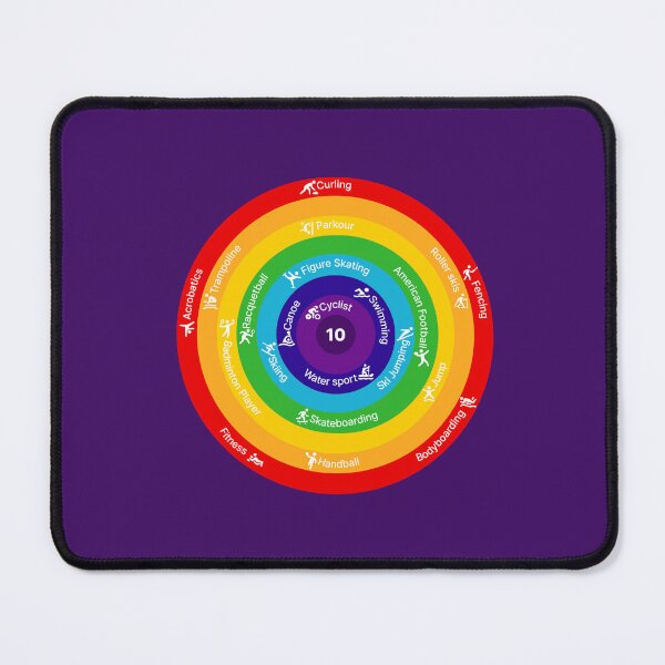 Item preview, Athletic Rainbow Map | Cute Sports Infographic T-Shirt designed and sold by CreativeArtistL.