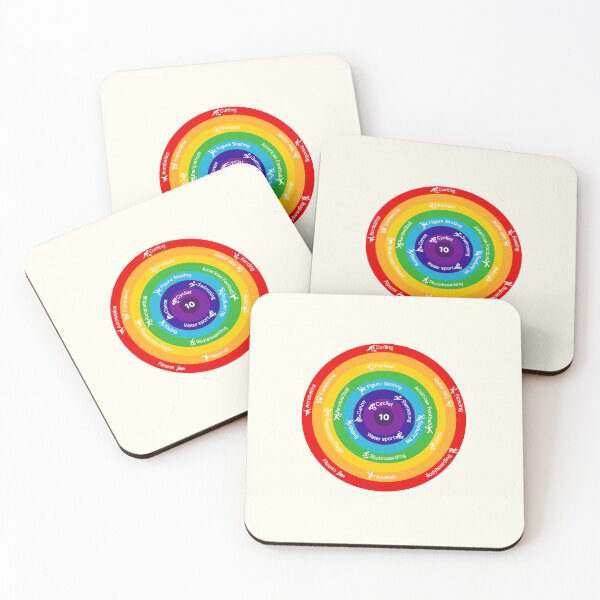 Item preview, Athletic Rainbow Map | Cute Sports Infographic T-Shirt designed and sold by CreativeArtistL.