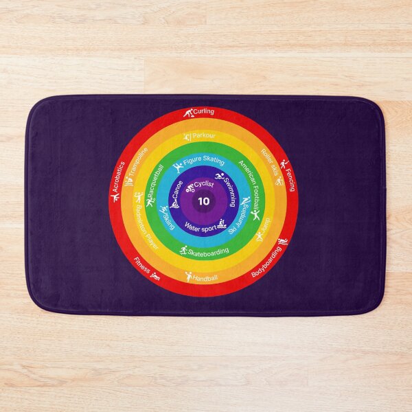 Item preview, Athletic Rainbow Map | Cute Sports Infographic T-Shirt designed and sold by CreativeArtistL.