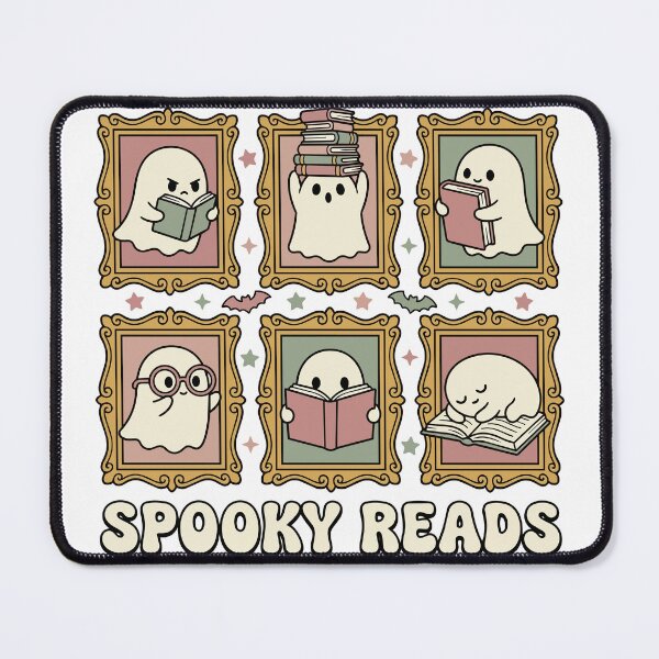 Item preview, HALLOWEEN Spooky Reads Ghosts Books - Cute Halloween Bookworm Cartoon designed and sold by Uglyandcute.