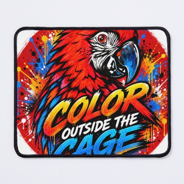Item preview, Color Outside the Cage – Red Macaw Circle designed and sold by SidneiSampaioStudio.