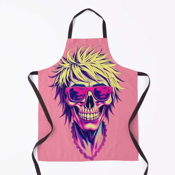 Item preview, Retro Neon Skull Sunglasses - Spiky Blonde Pop Art Graphic designed and sold by ERODED SELF.