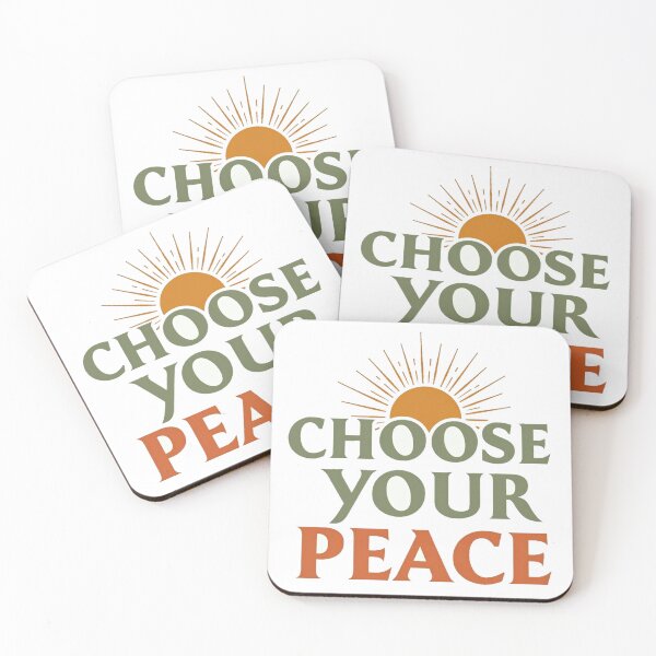 Item preview, Choose your peace retro sunrise quote designed and sold by Prints by Mat.