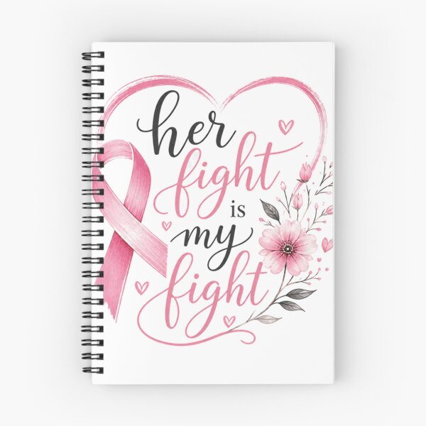 Item preview, Her Fight Is My Fight – Breast Cancer Awareness Floral Ribbon designed and sold by MJ3in1.