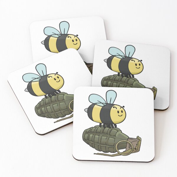 Item preview, Funny Bee With A Grenade Cartoon Insect Humor designed and sold by The Soapiest Goat.