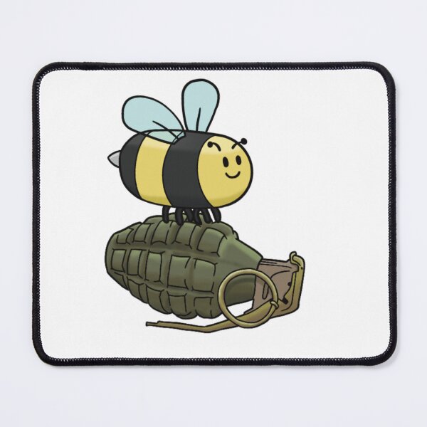 Item preview, Funny Bee With A Grenade Cartoon Insect Humor designed and sold by The Soapiest Goat.