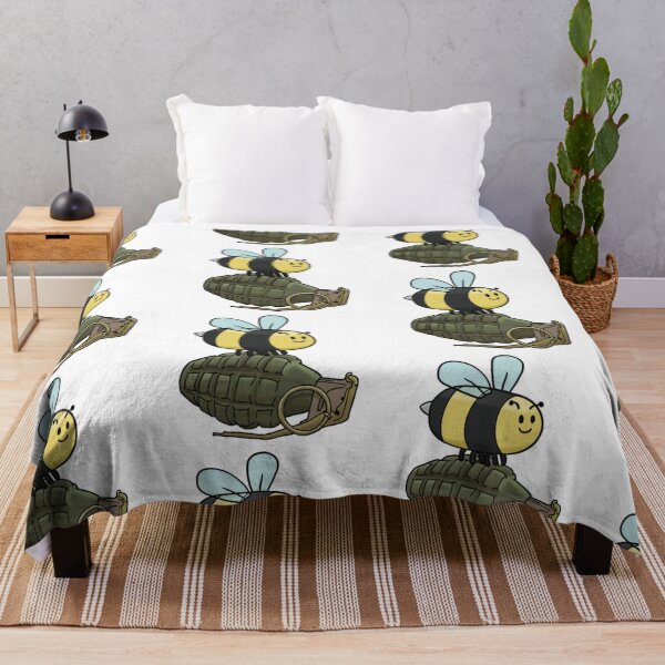 Item preview, Funny Bee With A Grenade Cartoon Insect Humor designed and sold by The Soapiest Goat.