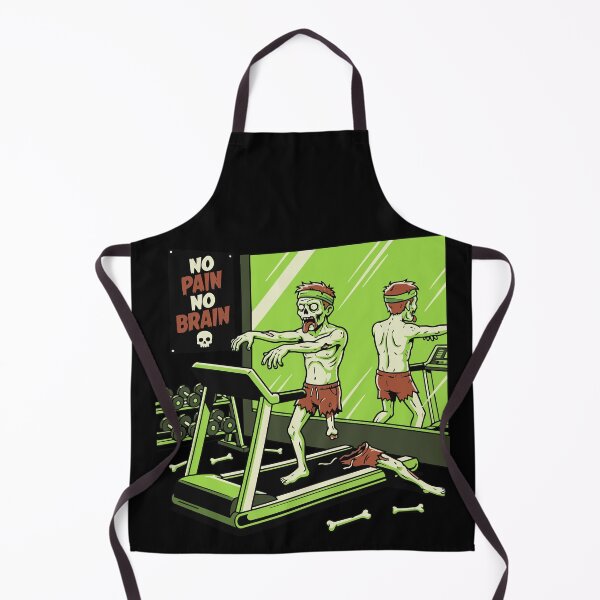 Item preview, HALLOWEEN No Brain No Gain Funny Zombie Gym designed and sold by Uglyandcute.