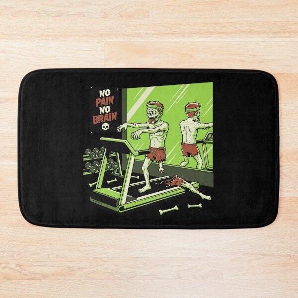 Item preview, HALLOWEEN No Brain No Gain Funny Zombie Gym designed and sold by Uglyandcute.