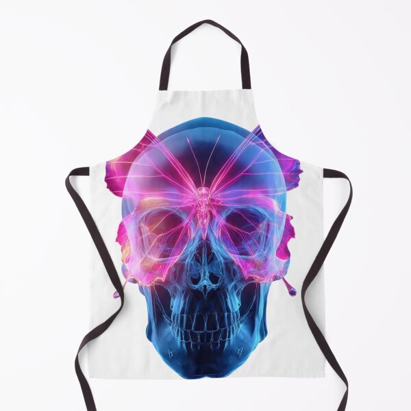 Item preview, Neon Butterfly Skull- Surreal Cyberpunk Dark Art designed and sold by LC&LCPlatform.