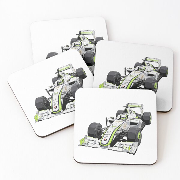 Item preview, 2009 Brawn GP BGP 001 Jenson Button World Champion F1 Racing Car Illustration designed and sold by Motorline44.