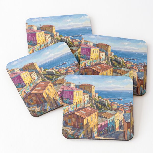 Item preview, Valparaíso's Painted Hillside designed and sold by RedPeaStudio.