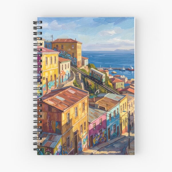 Item preview, Valparaíso's Painted Hillside designed and sold by RedPeaStudio.
