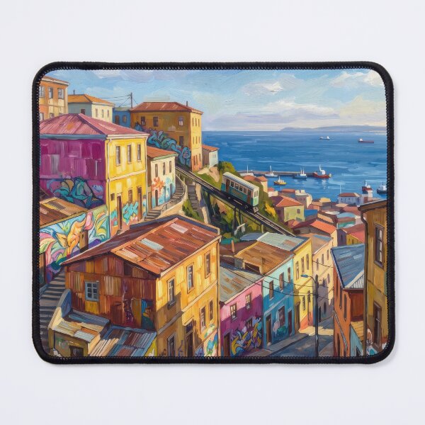 Item preview, Valparaíso's Painted Hillside designed and sold by RedPeaStudio.